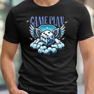 Gildan  T-Shirt with Game Plan With Winged Dice Design